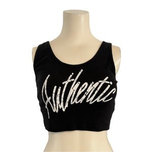 Forever 21 Authentic Crop Tank Top Womens‎ Small Black.